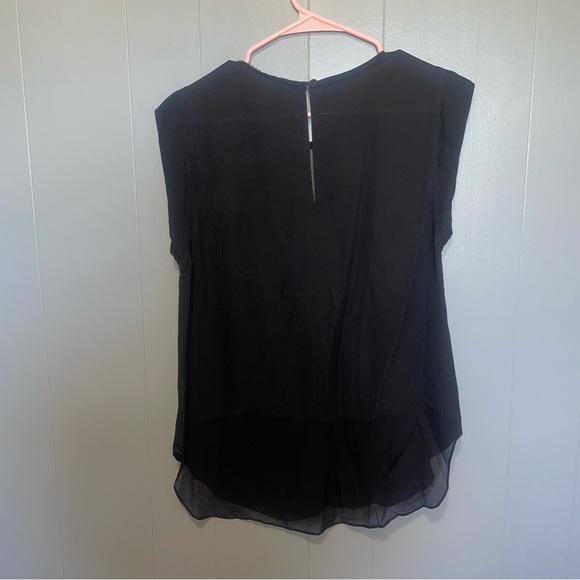 Rebecca Taylor Charlie Silk Top in Black Size 10 - Picture 6 of 9